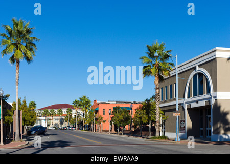 Harrison Avenue au centre-ville historique de la ville de Panama, la Côte du Golfe, Florida, USA Banque D'Images