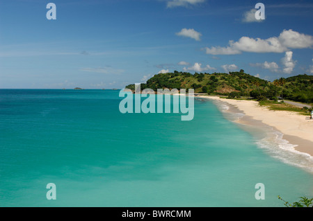 Près de l'île des Caraïbes Antigua Sable Johnson Point plage côte mer Océan Seascape Paysage Tourisme Voyage H Banque D'Images