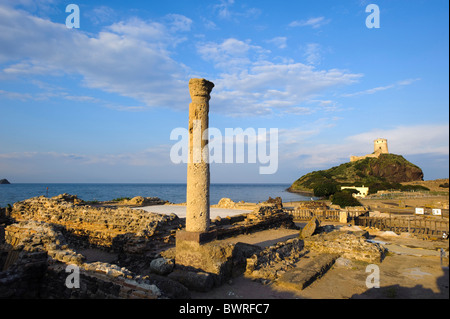 Site archéologique de Nora, Sardaigne, Italie Banque D'Images