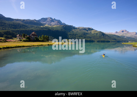 Suisse Europe canton Grisons Grisons Grisons Silvaplana alpine d'été Engad montagne montagnes des Alpes Banque D'Images