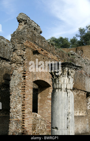 Ruines de la Villa d'Hadrien à Tivoli près de Rome Banque D'Images