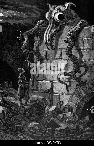 Gustave Doré ; le monstre noueux de Thomas Hood le jeune la légende de la croquemitaine et l'époque chevaleresque de Charlemagne; Banque D'Images