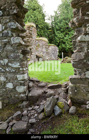 Ruines de l'abbaye cistercienne de Saddell sur la péninsule de Kintyre, ARGYLL & BUTE, Ecosse Banque D'Images