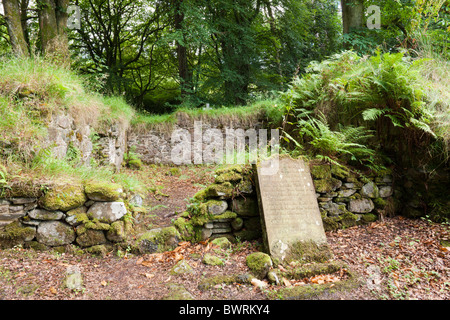 Ruines de l'abbaye cistercienne de Saddell sur la péninsule de Kintyre, ARGYLL & BUTE, Ecosse Banque D'Images