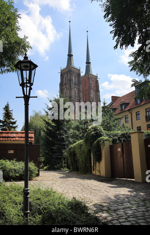 Cathédrale de Saint Jean Baptiste. Wroclaw, la Basse Silésie, Pologne. Banque D'Images