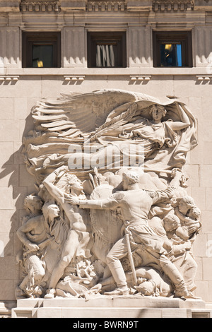 Michigan Avenue Pontier Chambre détail, Chicago, Illinois Banque D'Images