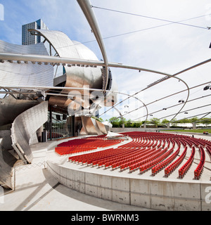 Musique Jay Pritzker Pavilion, Chicago, Illinois Banque D'Images