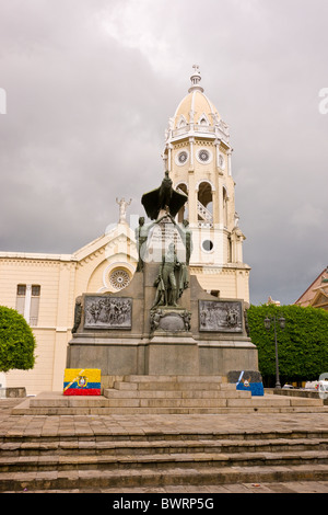 La ville de Panama, Panama - Plaza Bolivar, dans Casco Viejo, centre-ville historique. Banque D'Images