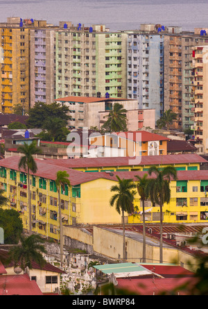 La ville de Panama, Panama - des immeubles à appartements de Santa Ana et quartier. Chorrillo Banque D'Images