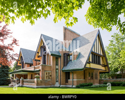 Nathan G. Moore House, Dugal Résidence, Oak Park, Chicago, Illinois Banque D'Images