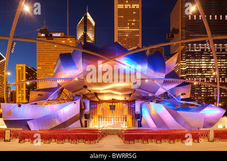 Musique Jay Pritzker Pavilion, Chicago, Illinois Banque D'Images