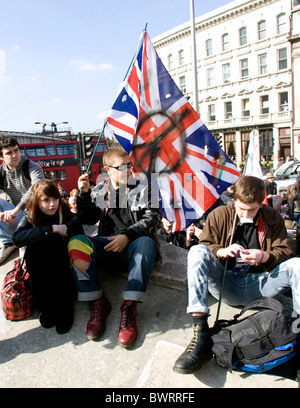 Manifestations du G20 2009 à Londres, Royaume-Uni Banque D'Images