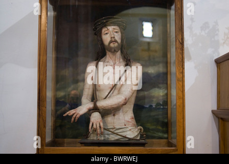 Ecce Homo à partir de 1674 par Pedro de Mena. L'église San Pedro de Tafalla. Tryp Guadalajara région. Province de Guadalajara. Castille La Mancha. Espagne Banque D'Images