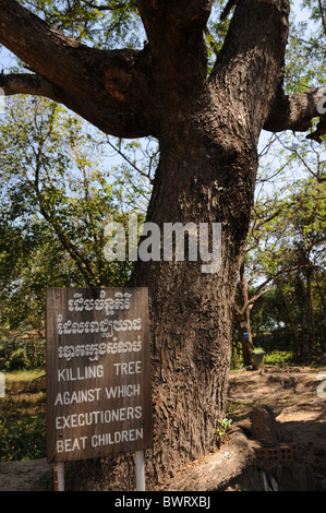 Charnier à Chung ek Killingfields, Phnom Penh Banque D'Images