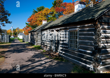 Parc d'état historique de Fort Wilkins (1844) dans la Péninsule Supérieure du Michigan et de Keweenaw Comté. Banque D'Images