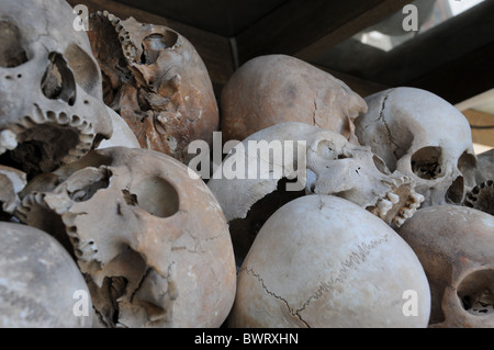 Les champs de la mort de crânes, Choung Ek Banque D'Images