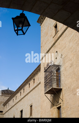 La princesse Eboli balcon dans Duke Palace. Pastrana. Tryp Guadalajara région. Province de Guadalajara. Castille La Mancha. Espagne Banque D'Images