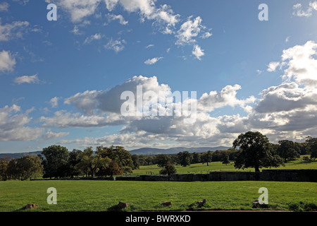 Vue sur Vallée de Clwyd à Clwydian chaîne de collines Banque D'Images