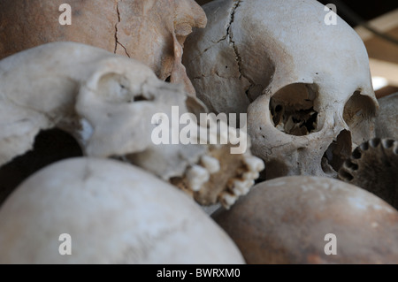 Les champs de la mort de crânes, Choung Ek Banque D'Images