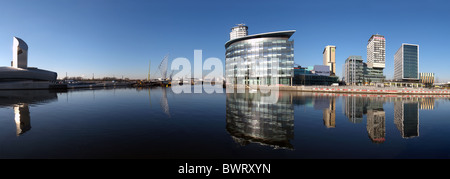 La Media city à Salford Quays, Manchester, Angleterre, RU Banque D'Images