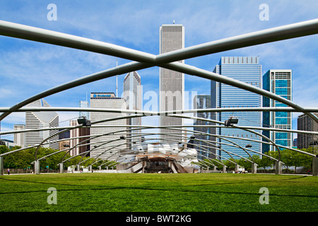 Musique Jay Pritzker Pavilion, Chicago, Illinois Banque D'Images