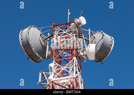 Les équipements de communication près de Mijas, Costa del Sol, la province de Malaga, Espagne. Banque D'Images