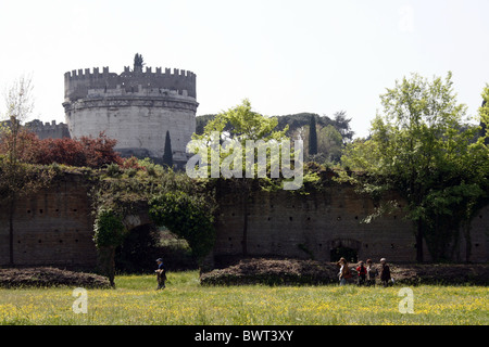 Circo et villa de massenzio et le mausolée de Cecilia Metella à Rome Italie Banque D'Images