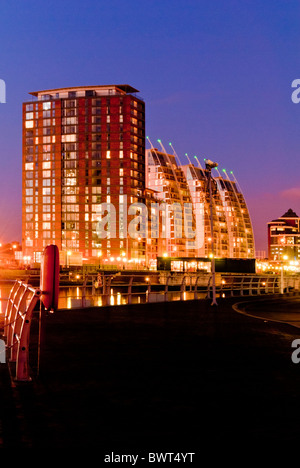 NV bâtiments à Salford Quays, Manchester, UK Banque D'Images