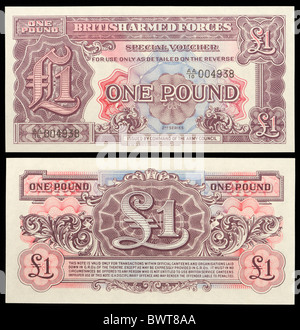 British Armed Forces Special bon. £1, 2e série Banque D'Images