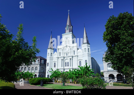 La Cathédrale St Louis, Jackson Square, New Orleans Banque D'Images