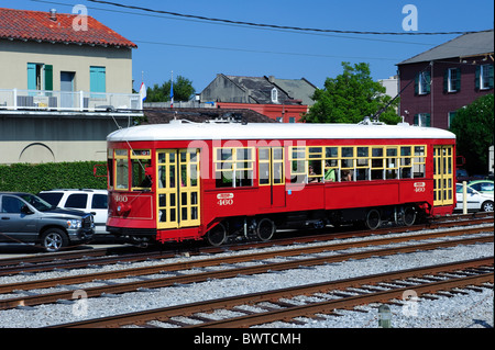 Voiture de tramway de La Nouvelle-Orléans Banque D'Images