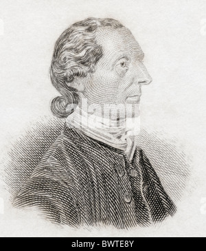 Johann Kaspar Lavater, de 1741 à 1801. Le poète suisse et physiognomist. Banque D'Images