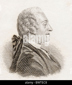 Jean-François Marmontel, 1723 à 1799. L'historien français, écrivain et membre du mouvement Encyclopediste. Banque D'Images