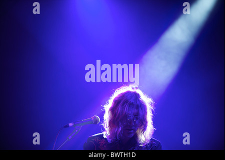 The Besnard Lakes effectuer lors du 10e festival d'été annuel Sundae à Leicester le 15 août 2010. Banque D'Images