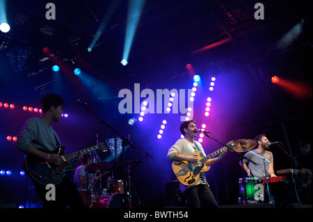 Local Natives effectuer lors de la 10e festival annuel d'été à Leicester Sundae le 15 août 2010. Banque D'Images