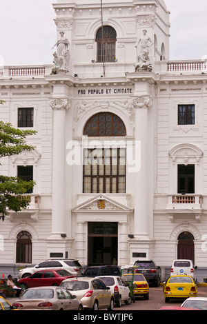 La ville de Panama, Panama - Palais Municipal, Casco Viejo, centre-ville historique. Banque D'Images