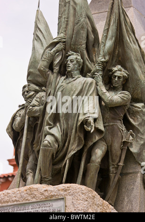 La ville de Panama, Panama - Simon Bolivar statue, Plaza Bolivar, Casco Viejo, centre-ville historique. Banque D'Images