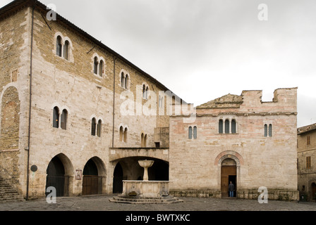 Piazza Silvestri in Umbria Banque D'Images