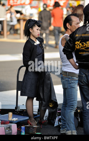 Rockabella japonais au Parc Yoyogi, Harajuku, Tokyo, Japon Banque D'Images