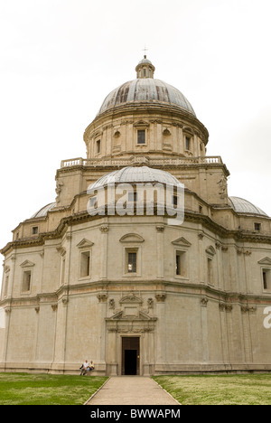 Temple de Santa Maria della Consolazione à Todi Banque D'Images