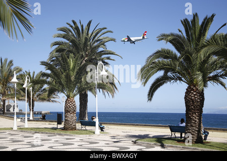 Portugal Madère Funchal aéroport Flughafen Santa Cruz Banque D'Images