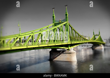 La liberté ou pont de la Liberté (Szabadság híd,). Budapest, Hongrie Banque D'Images