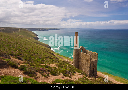 Papule Coates tin mine près de St Agnes côte nord des Cornouailles Angleterre GO UK EU Europe Banque D'Images