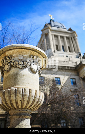 Édifice de l'Assemblée législative du Manitoba, Winnipeg, Manitoba, Canada. Banque D'Images