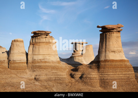 Hoodoos près de Drumheller, Alberta, Canada Banque D'Images