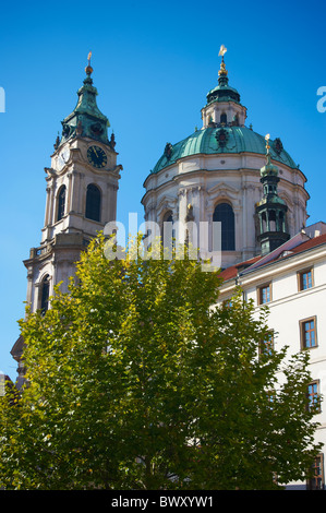 Église Saint-Nicolas, Mala Strana, Prague, République Tchèque Banque D'Images