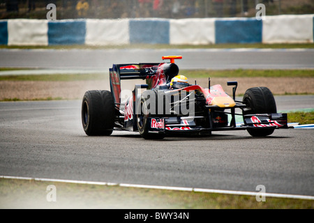 Jerez Formule 1 Sébastien Buemi Toro Rosso Ferrari Test auto automobile châssis championnat humide concours circuit dur f1 Banque D'Images