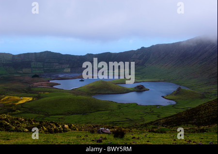 Caldeira, l'île de Corvo, Açores Banque D'Images