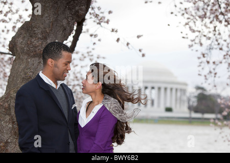 Couple, National Mall, Washington DC, USA Banque D'Images