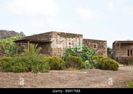 Maisons, Pantelleria, Sicile, Italie Banque D'Images